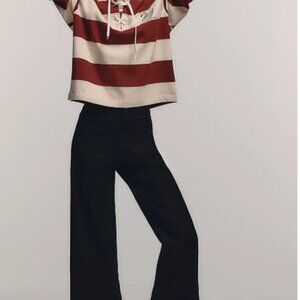 The Colette Cropped Wide-Leg Pant by Maeve in: Magic Fabric